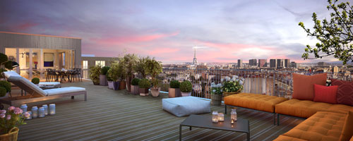 illustration de terrasse a Paris